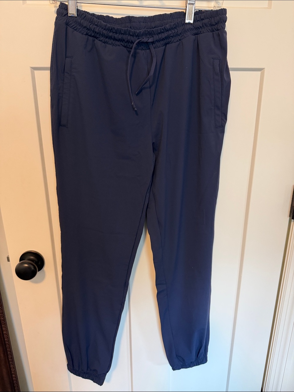 Women's Navy Jogger Pants - Elastic Waist with Drawstring